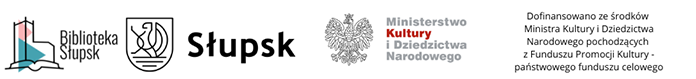 loga biblioteki słupsk, miasto słupsk oraz Ministerstwa Kultury i Dziedzictwa Narodowego
