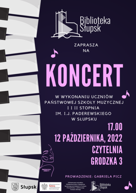 Plakat zjawiający koncert muzyki salonowej