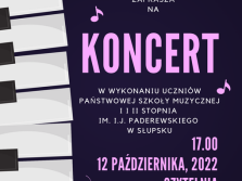 Plakat zjawiający koncert muzyki salonowej
