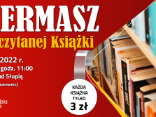 plakat informacyjny dot. kiermaszu przeczytanej książki