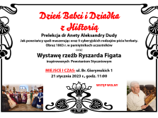 plakat zjawiający Dzień Babci i Dziadka z Historią