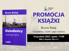 Plakat informujący o spotkaniu z Bruno Ratajem