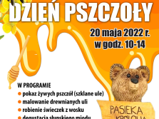 plakat informacyjny dot. wydarzenia z okazji Dnia Pszczół