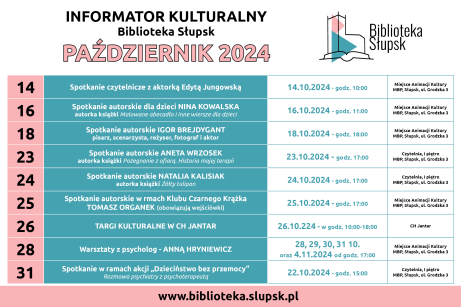 Informator Kulturalny Biblioteka Słupsk - październik