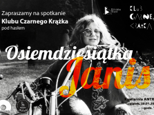 plakat zajawiający spotkanie Klubu Czarnego Krążka