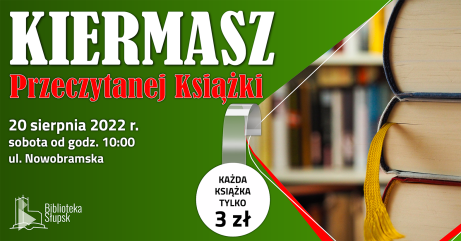 plakat informacyjny dot. kiermaszu przeczytanej książki