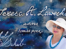 plakat informacyjny dot. spotkania z Teresą A. Ławecką