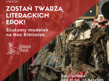 Zostań twarzą literackich epok i zostań modelką na Nocy Bibliotek!