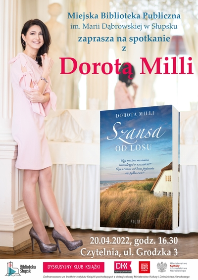plakat informacyjny dot. Spotkania z Dorotą Milli