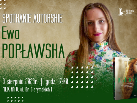 plakat reklamujący spotkanie z autorką