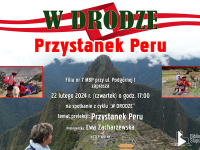 Spotkanie z cyklu W DRODZE - Podróż do Peru