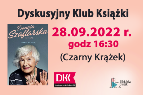 plakat informacyjny dot. spotkania z Dyskusyjnym Klubem Książki